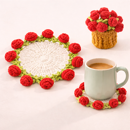 Cozy Crochet Flower Coaster