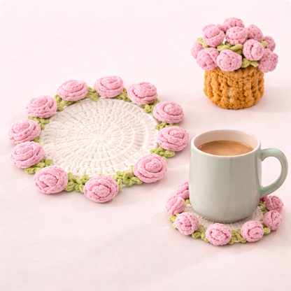 Cozy Crochet Flower Coaster