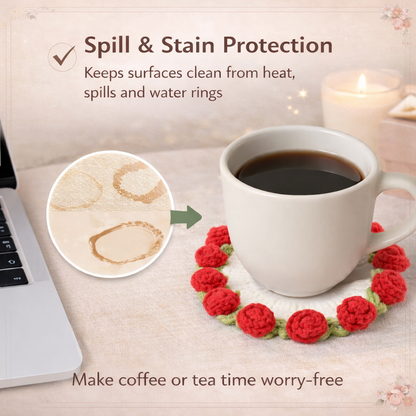 Cozy Crochet Flower Coaster