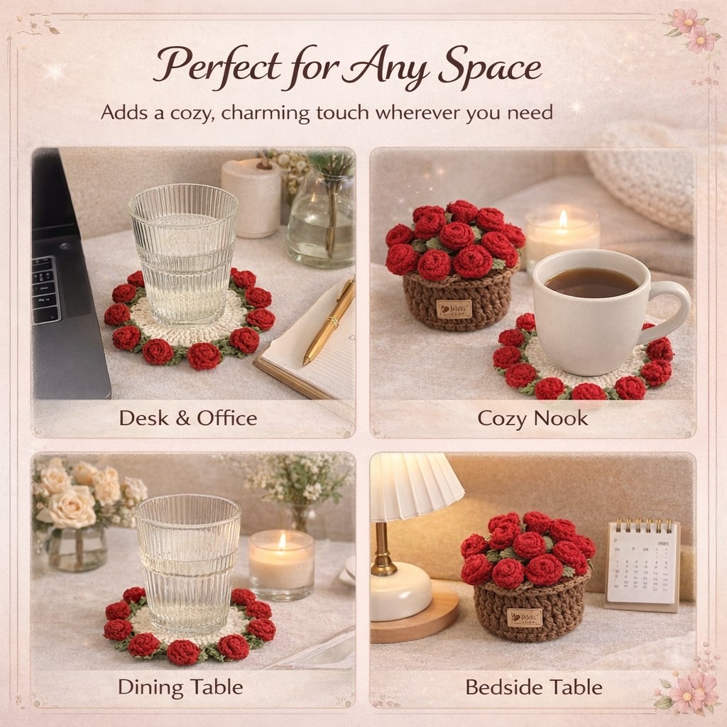 Cozy Crochet Flower Coaster